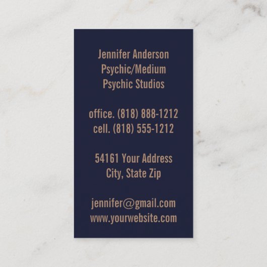 Psychisch medium Visitekaartjes (Achterkant)