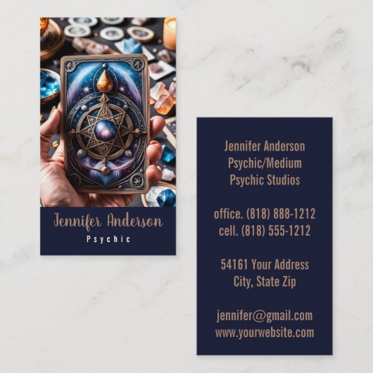 Psychisch medium Visitekaartjes (Voorkant / Achterkant)