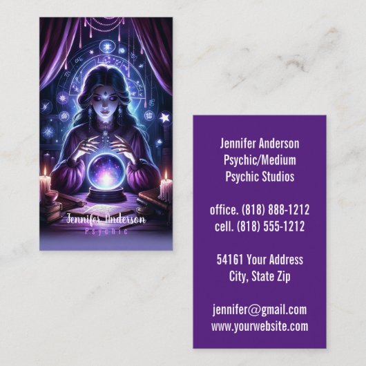 Psychisch medium Visitekaartjes (Voorkant / Achterkant)