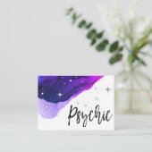 *~* Psychisch Middelgrote Waterverf Stars Lavender Visitekaartje (Staand voorkant)