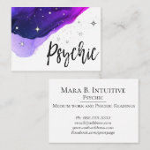 *~* Psychisch Middelgrote Waterverf Stars Lavender Visitekaartje (Voorkant / Achterkant)