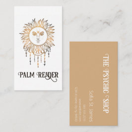 Psychisch palmleesapparaat Tarot Kaart Reader Visitekaartje