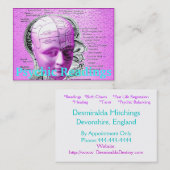 Psychisch Visitekaartje met Phrenologie Hoofd (Voorkant / Achterkant)