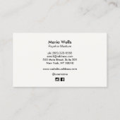 Psychisch Visitekaartje voor middelgrote kristalle (Achterkant)