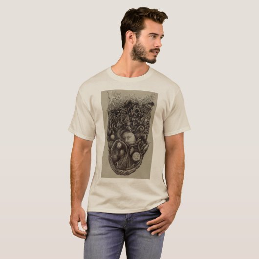Psychische aanval t-shirt (Voorkant volledig)