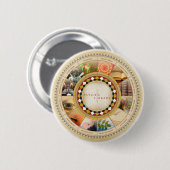 Psychische bibliotheek ronde button 5,7 cm (Voorkant /achterkant)