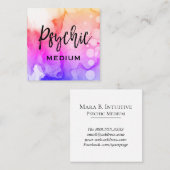 ** Psychische communicatie-Waterverven Vierkante Visitekaartje (Voorkant / Achterkant)