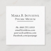 ** Psychische communicatie-Waterverven Vierkante Visitekaartje (Achterkant)