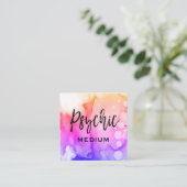 ** Psychische communicatie-Waterverven Vierkante Visitekaartje (Staand voorkant)