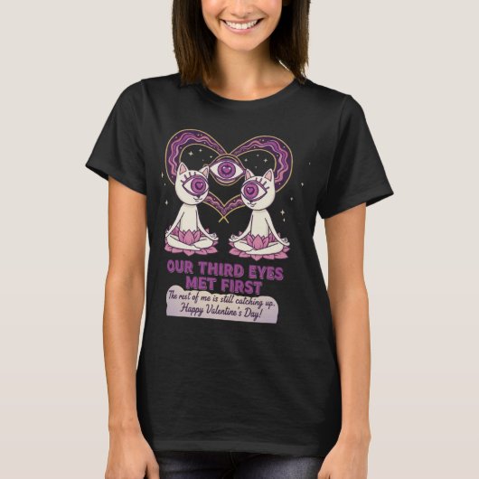 Psychische connectie valentijnsdag t-shirt (Voorkant)