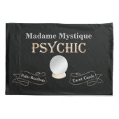 Psychische Crystal Ball Goud en Zwart Kussensloop (Achterkant)