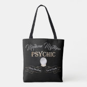 Psychische Crystal Ball Goud en Zwart Tote Bag (Achterkant)