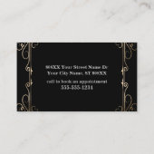 Psychische Crystal Ball Goud en Zwart Visitekaartje (Achterkant)