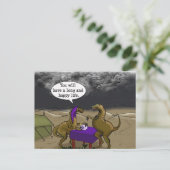 Psychische Dinosaurus Fortune Teller Cartoon Briefkaart (Staand voorkant)