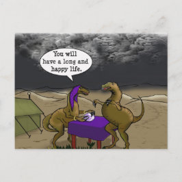 Psychische Dinosaurus Fortune Teller Cartoon Briefkaart