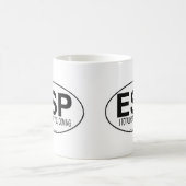 Psychische ESP Euro Oval Decale Stijl Slogan Koffiemok (Center)