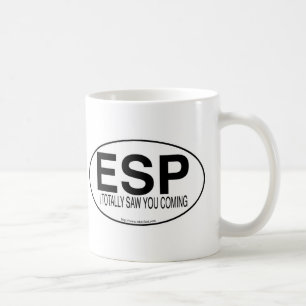 Psychische ESP Euro Oval Decale Stijl Slogan Koffiemok