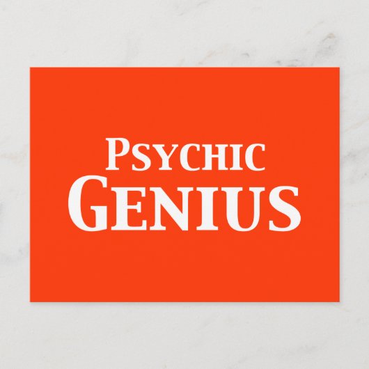 Psychische genie geschenken briefkaart (Voorkant)