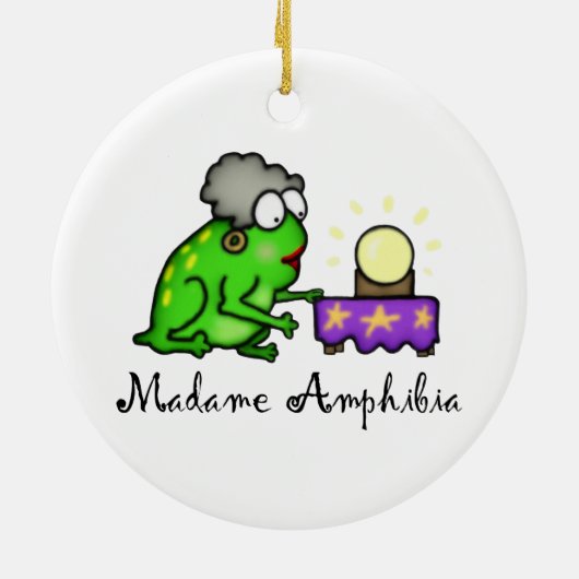 Psychische kikker keramisch ornament (Achterkant)