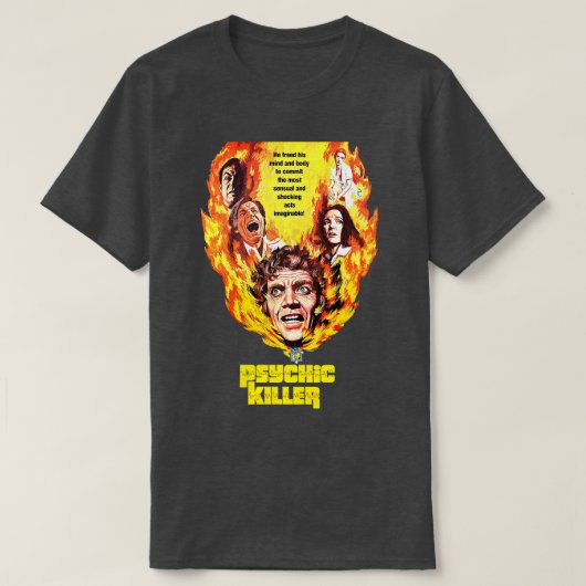 Psychische Killer Retro Cult Classic Horror Fan Ar T-shirt (Design voorkant)