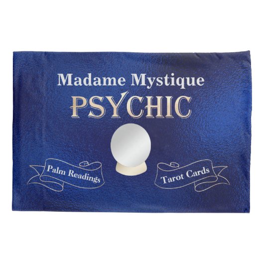 Psychische kristallen bal goud en blauw kussensloop (Achterkant)