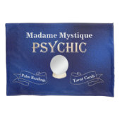 Psychische kristallen bal goud en blauw kussensloop (Voorkant)