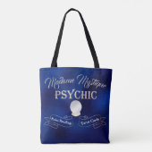Psychische kristallen bal goud en blauw tote bag (Achterkant)