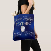 Psychische kristallen bal goud en blauw tote bag (Dichtbij)