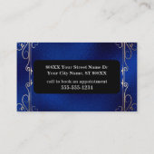 Psychische kristallen bal goud en blauw visitekaartje (Achterkant)