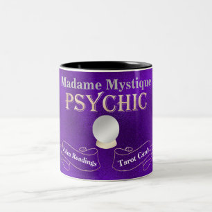 Psychische Kristallen Bol Goud en Paars Tweekleurige Koffiemok