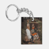 Psychische lezer Medium Witchy Dark Occult AI Art Sleutelhanger (Voorkant Links)