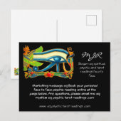 Psychische lezer met mystisch oog van paardenlogo briefkaart (Voorkant / Achterkant)