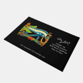 Psychische lezer met mystisch oog van paardenlogo deurmat (Schuin)