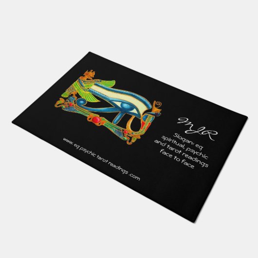 Psychische lezer met mystisch oog van paardenlogo deurmat (Schuin)