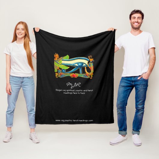 Psychische lezer met mystisch oog van paardenlogo fleece deken (In situ)