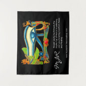 Psychische lezer met mystisch oog van paardenlogo wandkleed (Voorkant)