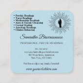 Psychische Medium Blauwe Massage Energie Healing Vierkante Visitekaartje (Achterkant)