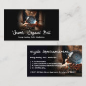 Psychische Medium Crystal Ball Vrouw Handen Visitekaartje (Voorkant / Achterkant)