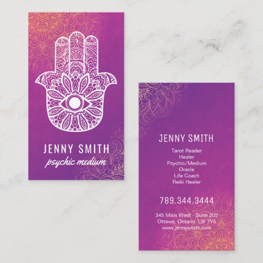 Psychische middelgrote Visitekaartjes (Voorkant / Achterkant)