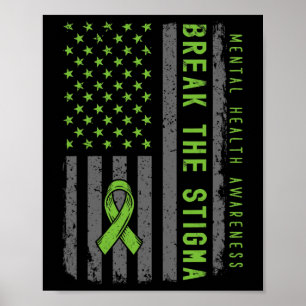 Psychische problemen bestrijden stigma geestelijke poster