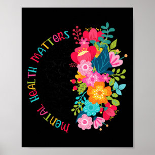Psychische problemen Bloemen Verspreiden Geestelij Poster