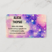 Psychische sterren met Tarotreader, ruimteverplegi Visitekaartje (Achterkant)