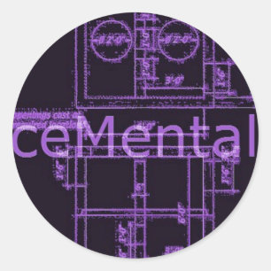 Psychische stick ronde sticker