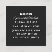 Psychische Tarot Reader Energy Healer  Bloemen Vierkante Visitekaartje (Achterkant)