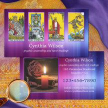 Psychische Tarotlezer Foto Zakelijke Kaart