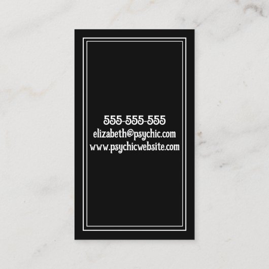 Psychische tarotlezer visitekaartje (Achterkant)