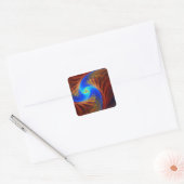 Psycho Abstracte Fracta kunstwerk Vierkante Sticker (Envelop)