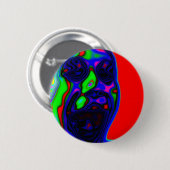 Psycho Actief Gezicht Design Ronde Button 5,7 Cm (Voorkant /achterkant)