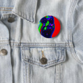Psycho Actief Gezicht Design Ronde Button 5,7 Cm (In situ)
