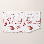 Psycho bloedvlekken Bloed Splatter Bloedige Handaf Handdoek (Handdoek)